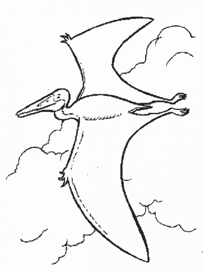 Ancient Flying Dinosaur Coloring Page