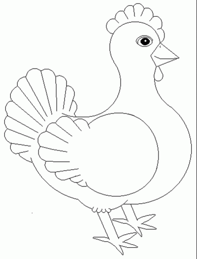 Barnyard Hen Coloring Page