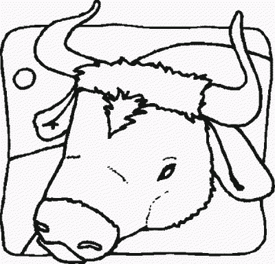 Bull Horn Coloring Page