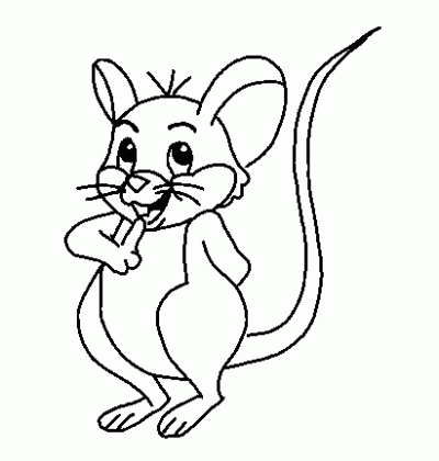 Cute Mouse Coloring Page