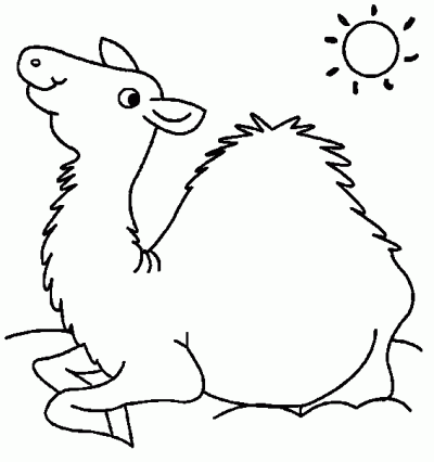 Desert Camel Coloring Page