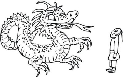 Eastern Dragon Coloring Page