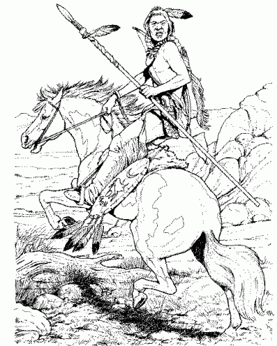 Indian Horse Coloring Page