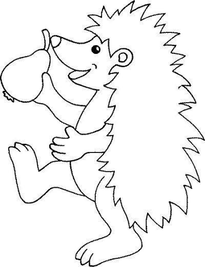 Marching Hedgehog Coloring Page
