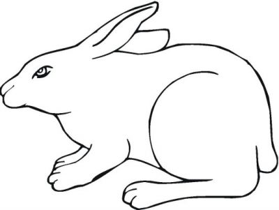 Silhouette Bunny Coloring Page