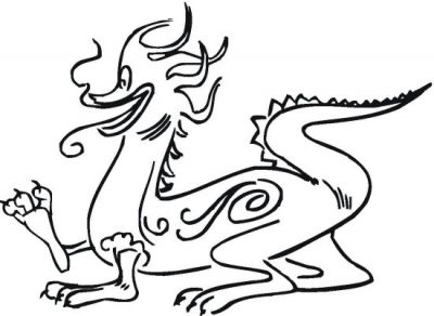 Stomping Dragon Coloring Page