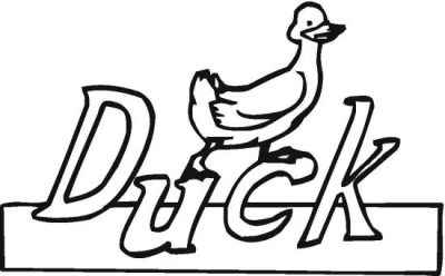 Word Duck Coloring Page