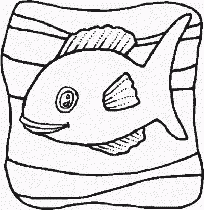 Goldfish Swimming Domestic Animal Coloring Page