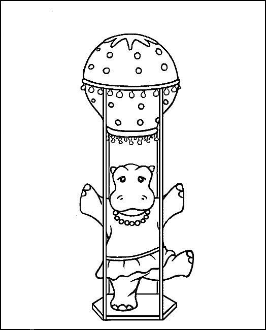 dainty the hippo coloring pages - photo #1