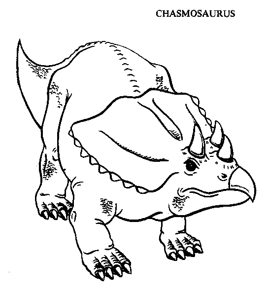 Dinosaurs With Horns Coloring Page