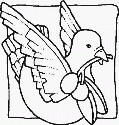 Dove Fun Bird Coloring Page