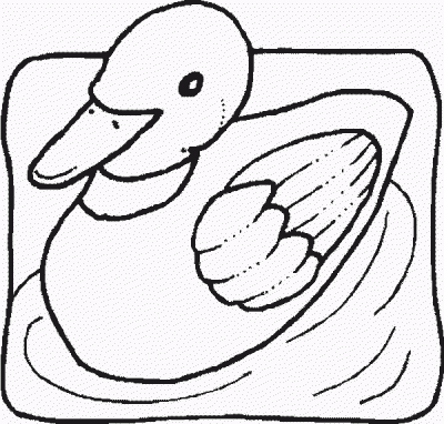 Duck Fun Bird Coloring Page