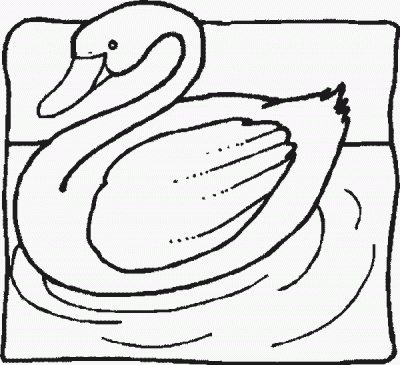 Gracful Swan fun Bird Coloring Pages