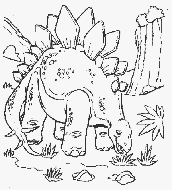 Grazing Dinosaur Coloring Page