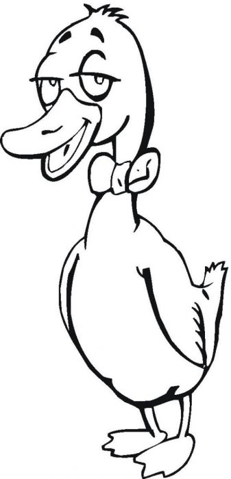 Handsome Dressed Up Duck Coloring Pages