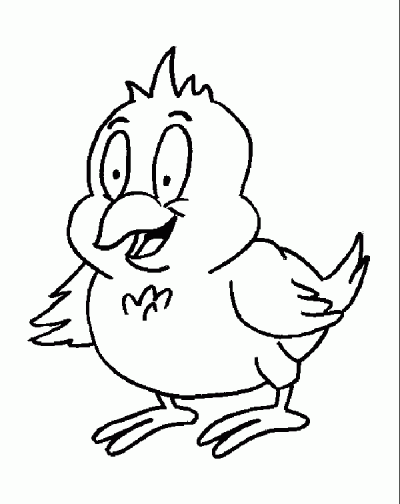 Happy Chicks Coloring Page