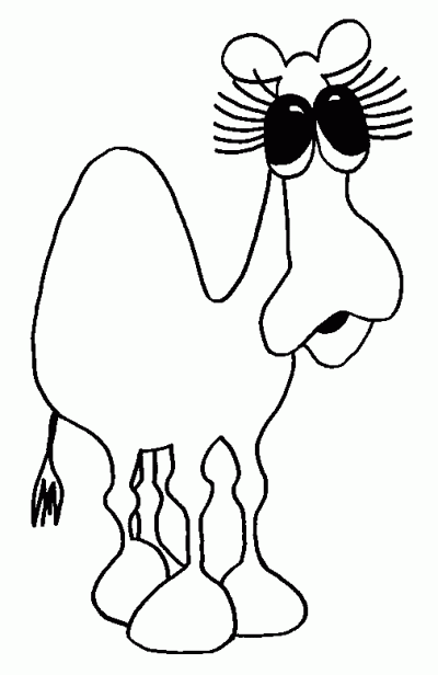 Lady Camel Coloring Page