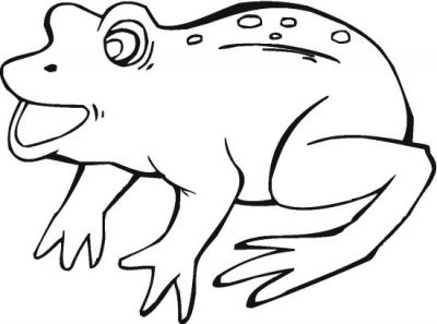 Loud Frog Coloring Page