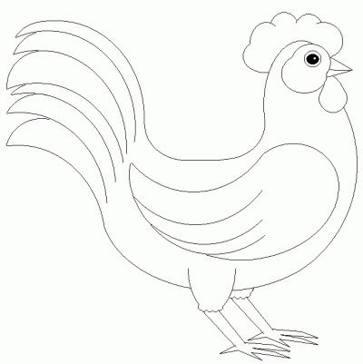 Mighty Rooster Coloring Page