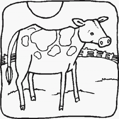 Milk Cow Coloring Page