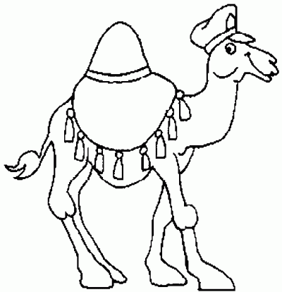 Police Camel Coloring Page