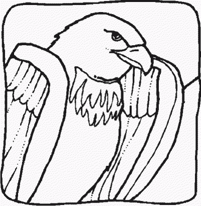 Proud Eagle Fun Coloring Page