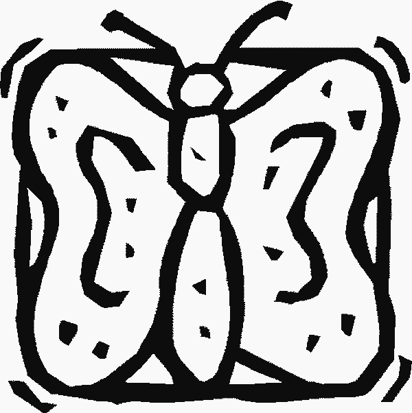 Simple Butterfly Coloring Page
