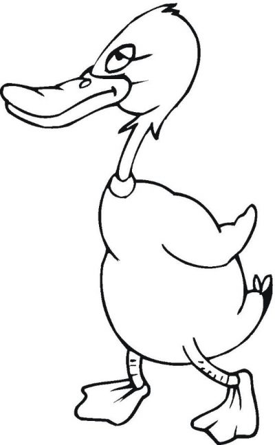 Thinking Duck Coloring page