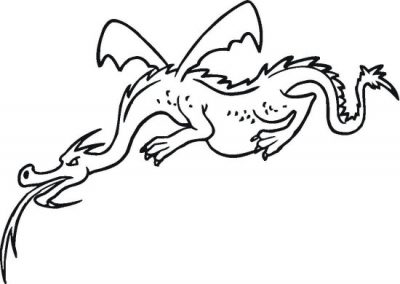 Winged Dragon Coloring Page