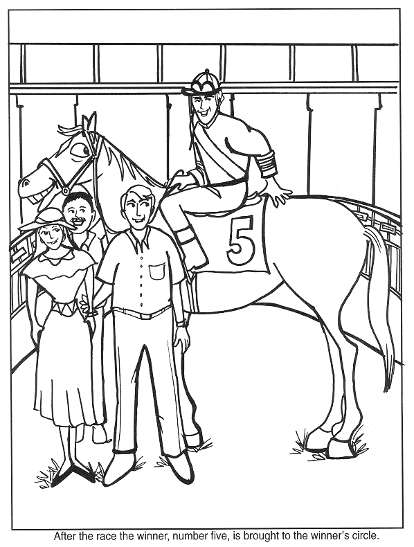 race horses coloring pages - photo #35