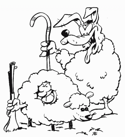 Wolf in Sheep&#8217;s Clothing General Animal Coloring Page