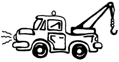 Aabschleppauto Coloring Page