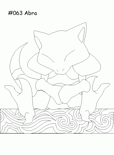 Abra Coloring Page