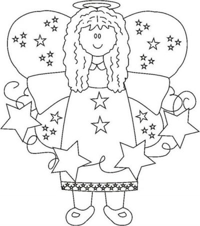 Americanangelbw Coloring Page