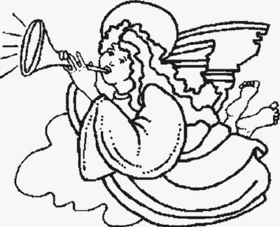 Angelr Christmas Coloring Page