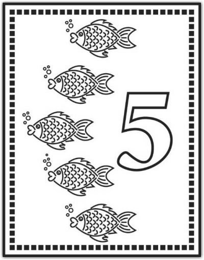 Animal Numbers Coloring Page