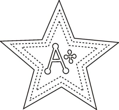 Aplusstarbw Coloring Page