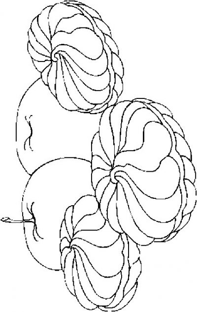Apples &amp; Pastries Coloring Page