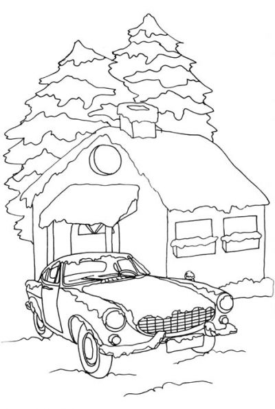 Autohaus Coloring Page
