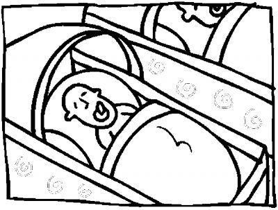 Baby In Nursery Coloring Page
