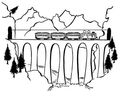 Bahngebirge Coloring Page