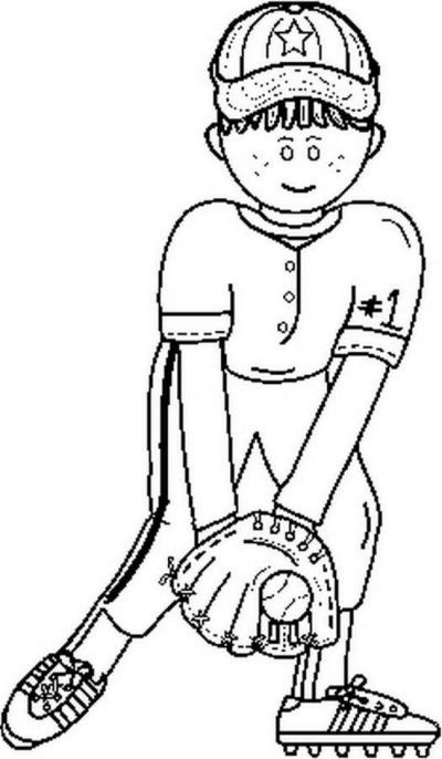 Baseballboybw Coloring Page