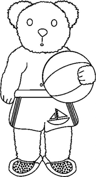 Beachballbearrdbw Coloring Page