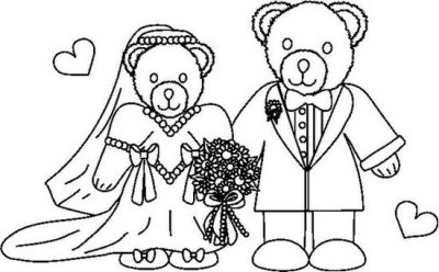 Bearbridegroomwhtebw Coloring Page