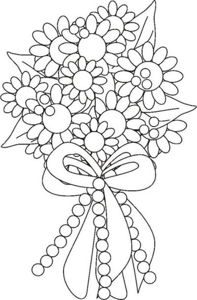 Boquetflowersbw Coloring Page