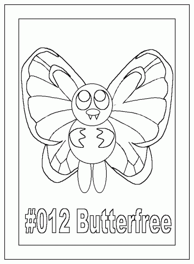Bposterbutterfree Coloring Page