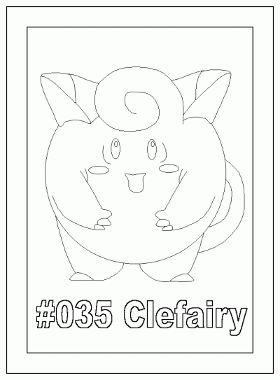 Bposterclefairy Coloring Page