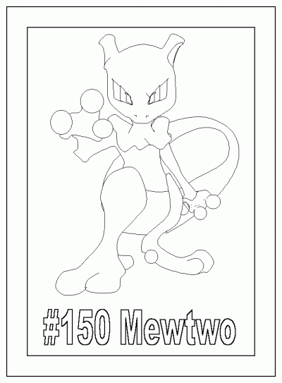 Bpostermewtwo Coloring Page