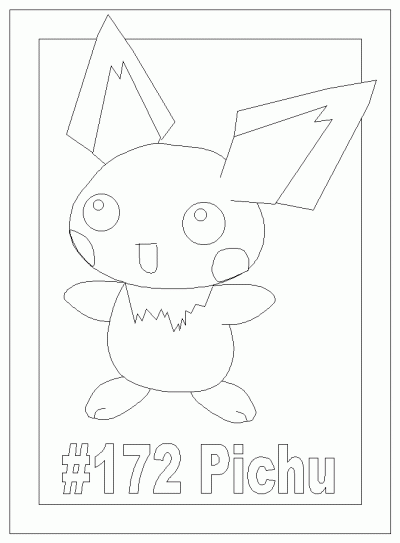 Bposterpichu Coloring Page