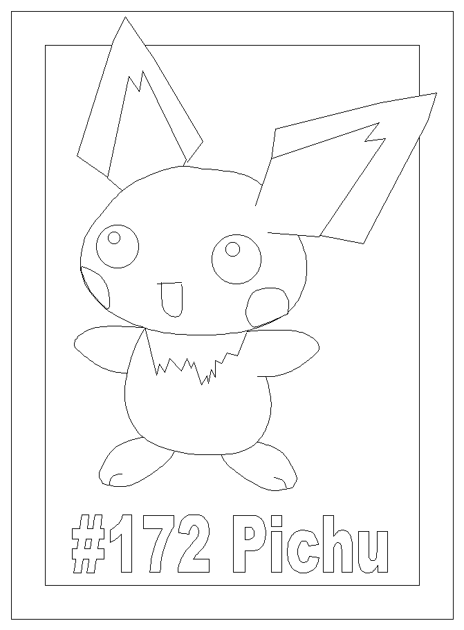 Bposterpichu Coloring Page